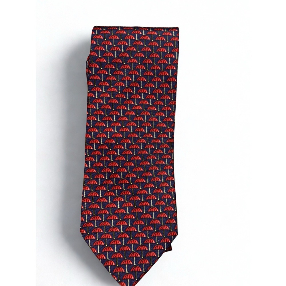 Beaufort Tie Rack Red Umbrella‎ Silk Necktie Made In Italy Tie